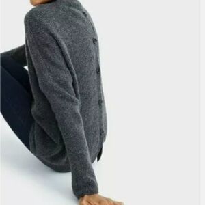 Point Sur J.Crew gray button back sweater size XS